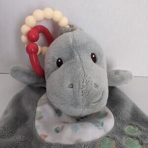 Douglas Baby Cuddle Toys Danny Dino Teether Plush Lovey Ring Stuffed Animal